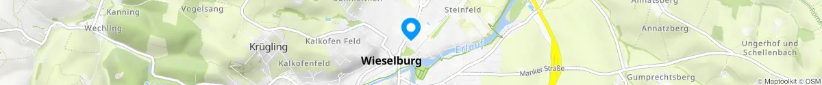 Kartendarstellung des Standorts für Apotheke in Wieselburg in 3250 Wieselburg
